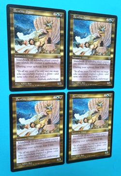 Magic the Gathering MTG Mirage BENTHIC DJINN X 4 R LP/EX 1996 Nice! - Image 2