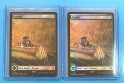 Jurassic World Full Art SWAMP x2 FOIL lost caverns of ixalan mtg ICombine Ship - Image 1