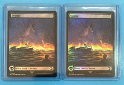 Jurassic World Full Art SWAMP x2 FOIL lost caverns of ixalan mtg ICombine Ship - Image 2