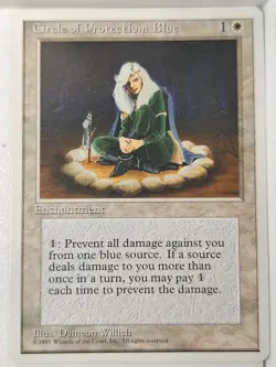 Circle of Protection: Blue - 4th Edition Core Set - Magic the Gathering MTG Nice - Image 1