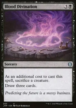 MTG Magic the Gathering Blood Divination (207/496) Jumpstart LP - Image 1