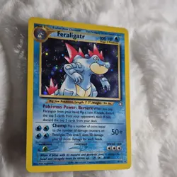 Pokemon Feraligatr 4/111 Neo Genesis Holo Rare Unlimited 2000 Stage 2 100 HP - Image 2