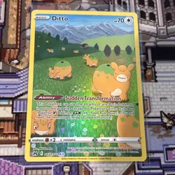 Pokemon TCG Holo Ultra Rare Full Art Ditto Gg22/Gg70 Near Mint - Image 1