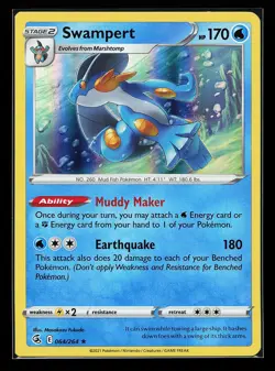 Swampert 064/264 Holo Rare Fusion Strike Pokemon Card - Image 1