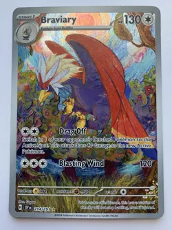 Pokemon TCG Braviary Sv08: Surging Sparks 214/191 Illustration Rare - Image 1