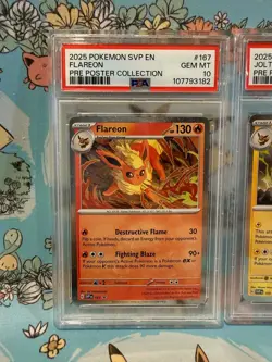 Pokemon Prismatic Evolutions Flareon Vaporeon Jolteon Promo PSA 10 Set (3) - Image 2