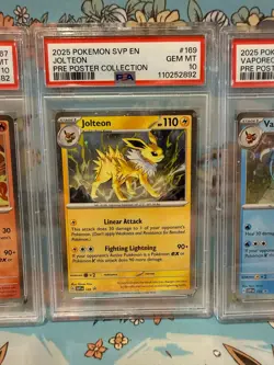 Pokemon Prismatic Evolutions Flareon Vaporeon Jolteon Promo PSA 10 Set (3) - Image 5