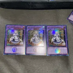 Yugioh! 3x Lady's Dragonmaid BLMM-EN049 Emblazoned Ultra Rare 1st Ed NM - Image 1