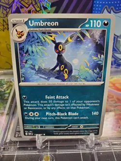 Umbreon 130/197 Common NM Pokemon TCG Scarlet & Violet Obsidian Flames - Image 1