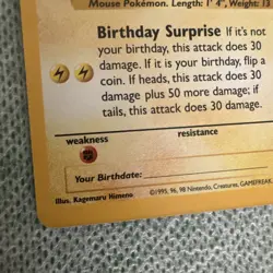 2021 Pokemon Celebrations Classic Collection ______'s Birthday Pikachu #24 Holo - Image 2