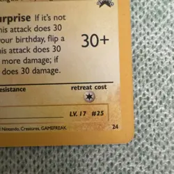 2021 Pokemon Celebrations Classic Collection ______'s Birthday Pikachu #24 Holo - Image 3