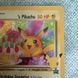 2021 Pokemon Celebrations Classic Collection ______'s Birthday Pikachu #24 Holo - Image 5