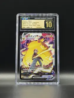 Pokemon Pikachu VMAX 223/184 VMAX Climax CGC Pristine 10 Holo Japanese - Image 1