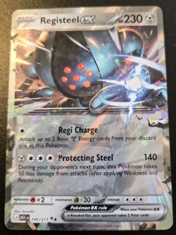 Registeel EX 145/217 Double Rare Mega Evolution: Ascended Heroes Pokemon TCG - Image 1