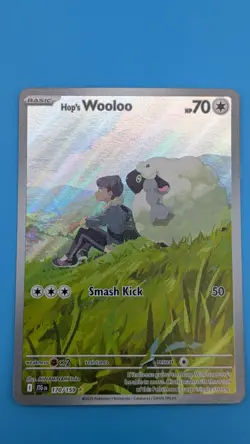 Pokemon TCG Hop’s Wooloo 170/159 IR Journey Together Illustration Rare Holo NM - Image 1