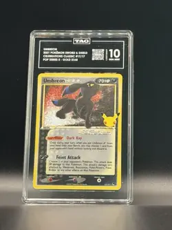 Pokemon Umbreon 17/17 Celebrations Classic TAG 10 Gold Star Holo English 2021 - Image 1