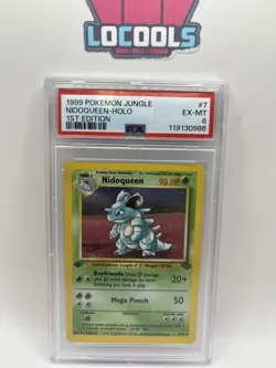 1999 Pokemon Jungle Nidoqueen Holo 1st Edition PSA 6 - Image 1