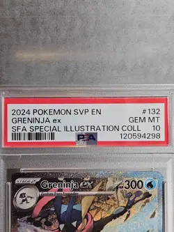 PSA 10 Greninja EX Shrouded Fable Special Illustration Rare Pokemon Card - Image 3