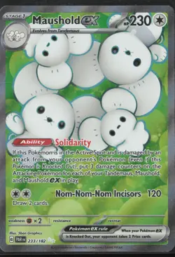 MAUSHOLD EX 233/182 ULTRA RARE PARADOX RIFT POKEMON NM/M - Image 1