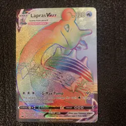 Pokemon Lapras VMAX Swsh01 Sword & Shield Secret Rare Full Art Holo 203/202 - Image 1
