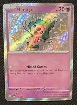 2024 Pokemon Mime Jr. 157/091 Paldean Fates Baby Shiny NM - Image 1