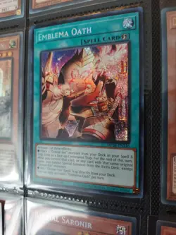 Yu Gi Oh Emblema Oath MP24-EN146 Prismatic Secret Rare Near Mint - Image 2