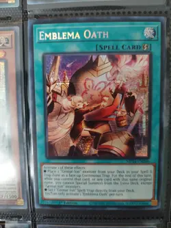 Yu Gi Oh Emblema Oath MP24-EN146 Prismatic Secret Rare Near Mint - Image 3