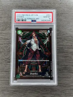 2025 ONE PIECE OP 11 EN SHANKS SPECIAL ALTERNATE ART PSA 10 - Image 1