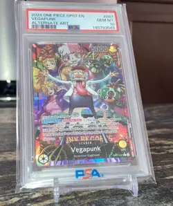 One Piece Card Game TCG Vegapunk OP07-097 Alt Art Leader PSA 10 - Image 4