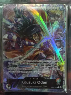 ENGLISH One Piece Card Game EB01-001 - Kouzuki Oden Alt Art Leader NEAR MINT - Image 1