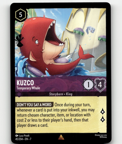 Disney Lorcana Kuzco - Temporary Whale 45/204 - Archazia's Island - Image 1
