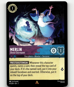 Disney Lorcana Merlin - Clever Clairvoyant 67/204 - Archazia's Island - Image 1
