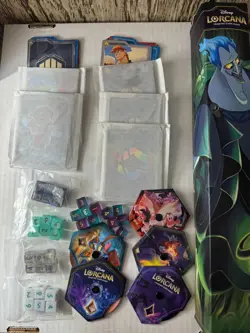 Lorcana Accessories Bundle: Hades Playmat, Dice, Lore Counters, Dividers - Image 1
