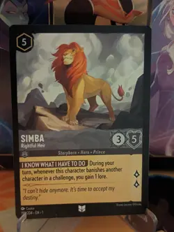 Disney Lorcana Simba - Rightful Heir 190/204 Uncommon NM TCG - Image 1