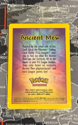 Vintage Ancient Mew Pokemon Movie 2000 Promo Holo Card Sealed - Image 1