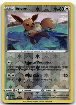Eevee 052/072 Shining Fates LP Pokemon Card TCG - Image 1