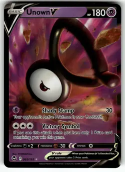 Unown V 065/195 SWSH12: Silver Tempest NM Pokemon Card TCG - Image 1