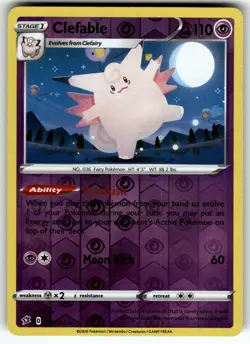 Clefable 075/192 SWSH02: Rebel Clash LP Pokemon Card TCG - Image 1