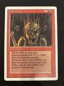 Magic the Gathering Goblin King Revised Edition Regular Card - Image 1