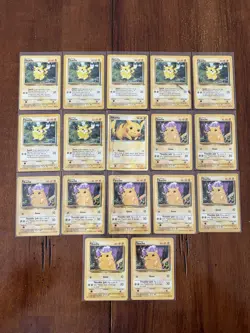 Pokemon TCG Pikachu Base Set & Base Set 2 Lot 17 Cards 1999 English - Image 1