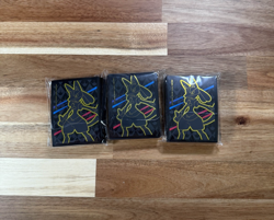 3 PACK Pokemon Crown Zenith ETB Lucario Premium Card Sleeves 65ct BRAND NEW - Image 1