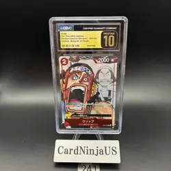 CGC 10 PRISTINE Usopp Parallel ST01-002 C 25th Edition ONE PIECE Card Game Japan - Image 1
