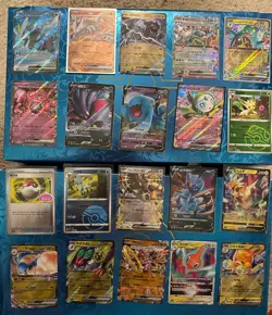 Pokemon 20 Card Lot Nm V Max Mega Amazing Ex HOLO Rare Hits Only See Pics - Image 1