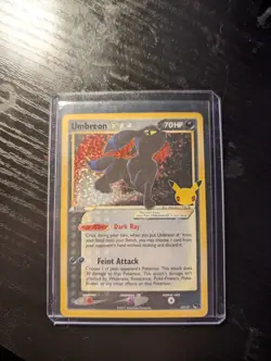 Umbreon Gold Star 17/17 Celebrations Classic Collection Holo NM Pokemon Card - Image 1