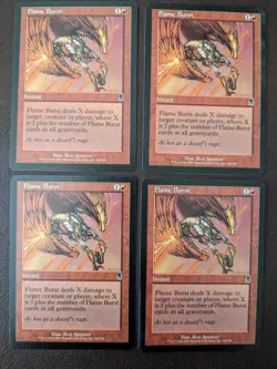 4X FLAME BURST - Magic The Gathering MTG Collectible Card game - Image 1