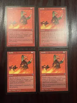 Kindle (x4) MtG: Magic the GatheringTempest Common Red instant playset - Image 1