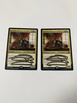 2x MTG Leovold, Emissary of Trest Conspiracy Take the Crown Shadow Signed - Image 1