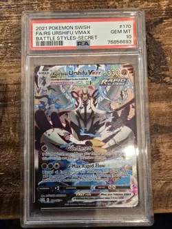 Urshifu VMAX PSA 10 Battle Styles 170/163 Alt Art 2021 English Pokemon Card - Image 1