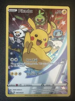 Pokemon Pikachu TCG SWSH020 Black Star Promo Holo Card - Image 1