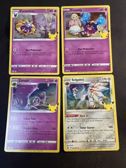 2021 Pokemon Celebrations Set Solgaleo 021/025 Lunala Cosmoem Cosmog 4Total - Image 1